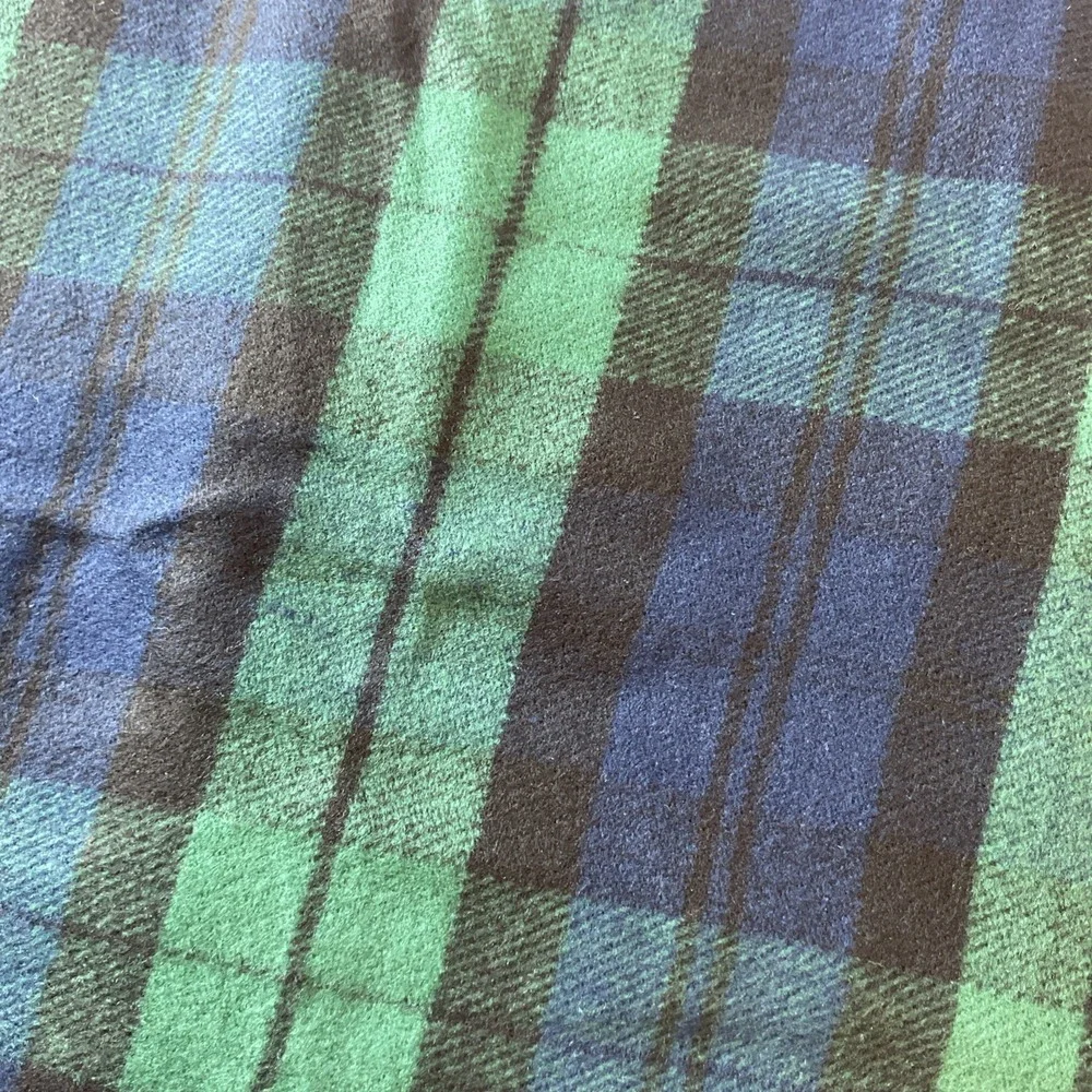 VTG 100% Cashmere Scarf Tartan‎ Plaid Hand Tailored Germany Fringe 65x12 Luxury